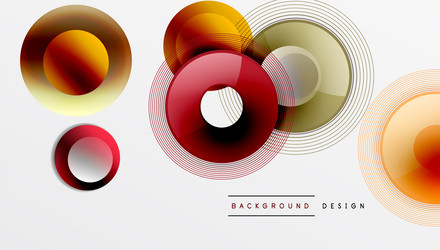 abstract circles overlap creating vibrant color vector image