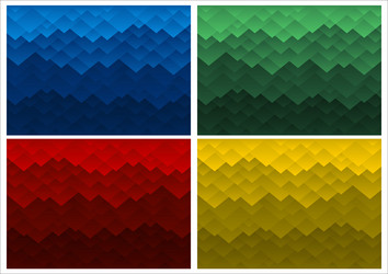 abstract polygon backgrounds set of 4 triangle vector