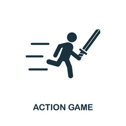 action game icon simple element from vector image