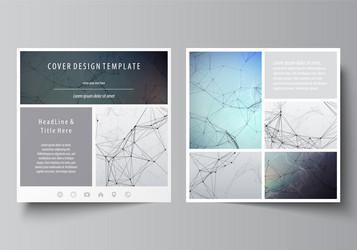 Business templates for square design brochure vector