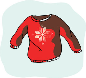 nordic christmas jumper clipart hand drawn vector