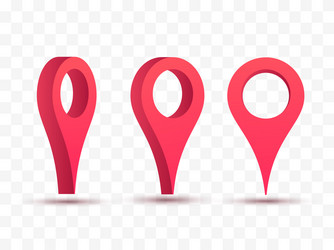 pointers set of 3d map pins vector image