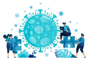 teamwork and brainstorming to solve problems vector image