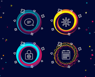 chat copywriting network and password encryption vector image