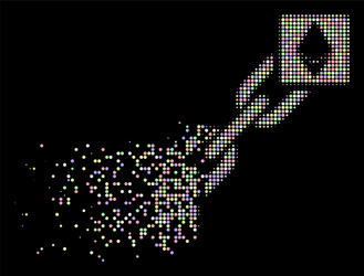 soft moving pixel halftone ethereum blockchain vector image