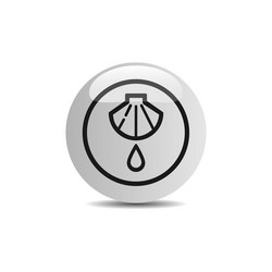 Baptism icon in a button on white background vector