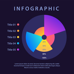 Companies roles on market circle infographic vector