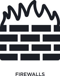Firewalls isolated icon simple element from vector