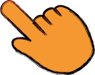 Hand click cursor vector