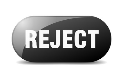 Reject button sign key push vector