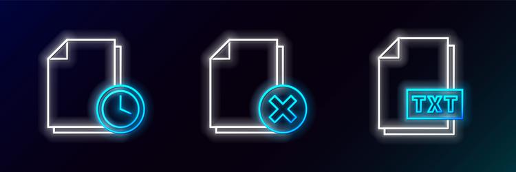 set line txt file document with clock vector image