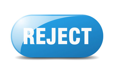 reject button sign key push vector image