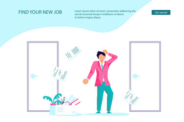 webpage template dismissal employees vector