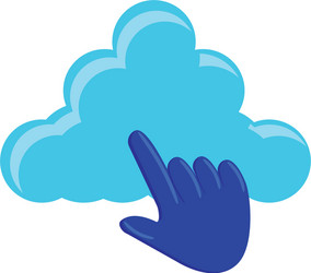 cloud computing with pointer hand vector image