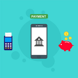concept online and mobile payments for web page vector image