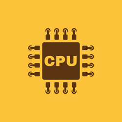 cpu icon microprocessor and processor symbol vector