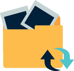 Folder with objects isolated icon vector