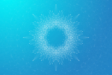 geometric abstract round form with connected line vector image