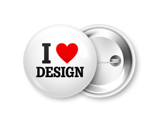 realistic white and black badges with text red vector image