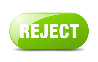 reject button sign key push vector image