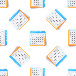 seamless pattern of isometric calendars showing vector image