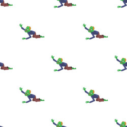 Zombie creeps pattern seamless vector