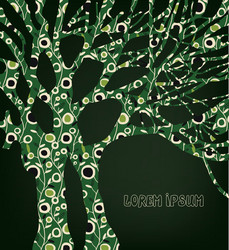 abstract background with tree and pattern vector image