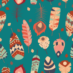 Bohemian Feather Pattern vector image