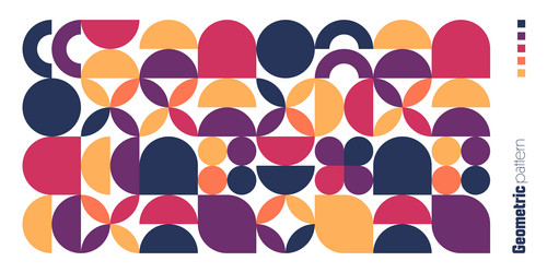 geometric trendy pattern bauhaus style modern vector image