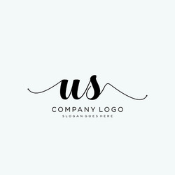 Initial ts handwriting logo with circle template Vector Image