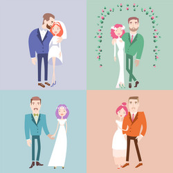 Man and woman getting married Royalty Free Vector Image