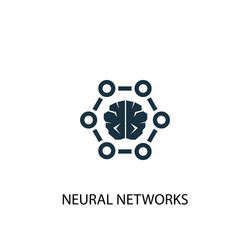 Neural networks icon simple element vector