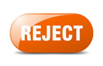 reject button sign key push vector image