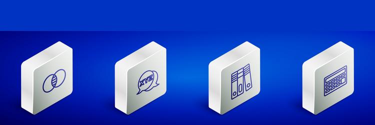 set isometric line mathematics sets a and b xyz vector image