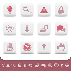 Web Icon Set - Buttons & Symbols vector image