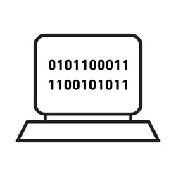 binary code icon ideal for programming vector image