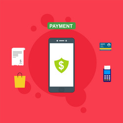 concept online and mobile payments for web page vector