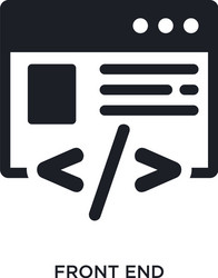 front end isolated icon simple element from vector image