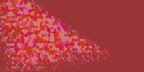 geometric multi size hexagon with color vector