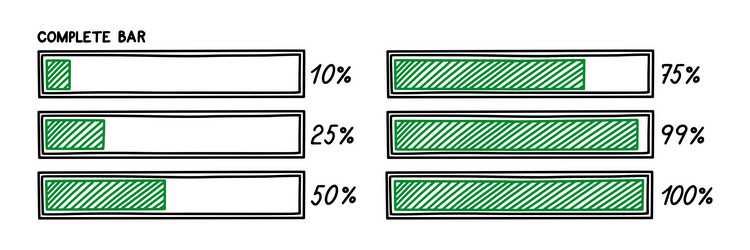 progress loading bar infographics design element vector image
