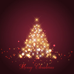 Shining christmas tree Royalty Free Vector Image