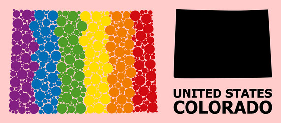 spectrum pattern map colorado state for lgbt vector image