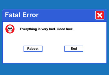 window operating system error warning vector image