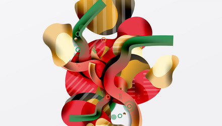 abstract composition featuring overlapping vector image