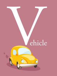 colourful alphabet card Vector Image