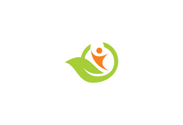 Green leaf a initial organic logo Royalty Free Vector Image