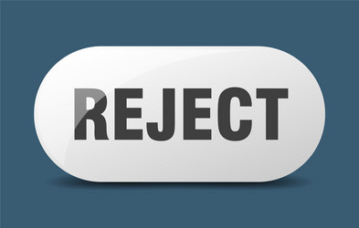 reject button sign key push vector image