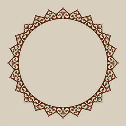 abstract round frame with swirls vector