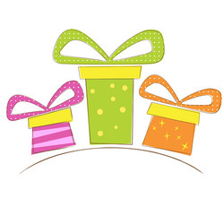 Gift boxes vector