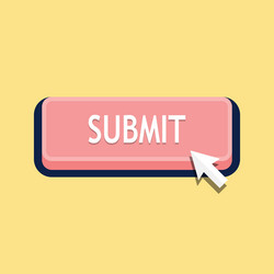 mouse cursor clicks the submit button vector